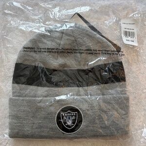 Fanatics Las Vegas Raiders NFL Knit Beanie – Grey/Black Holiday Promo
